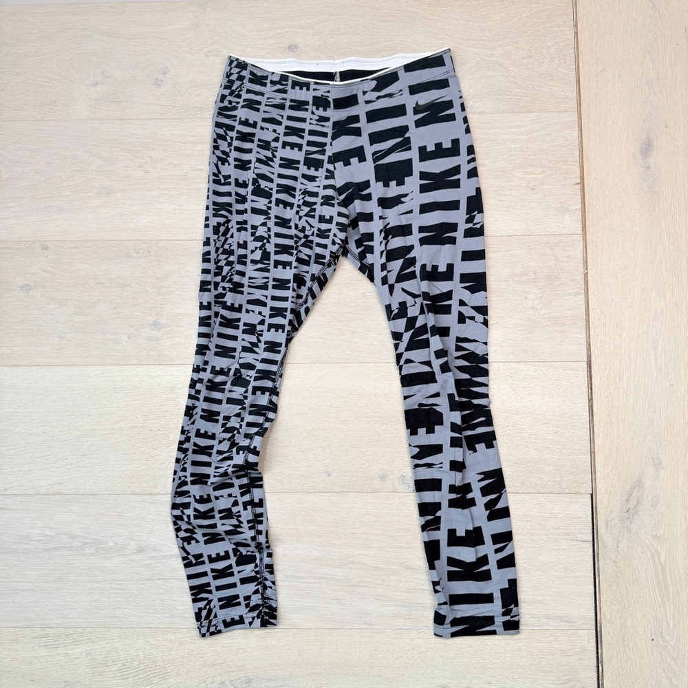 Nike Black and Gray Leggings
